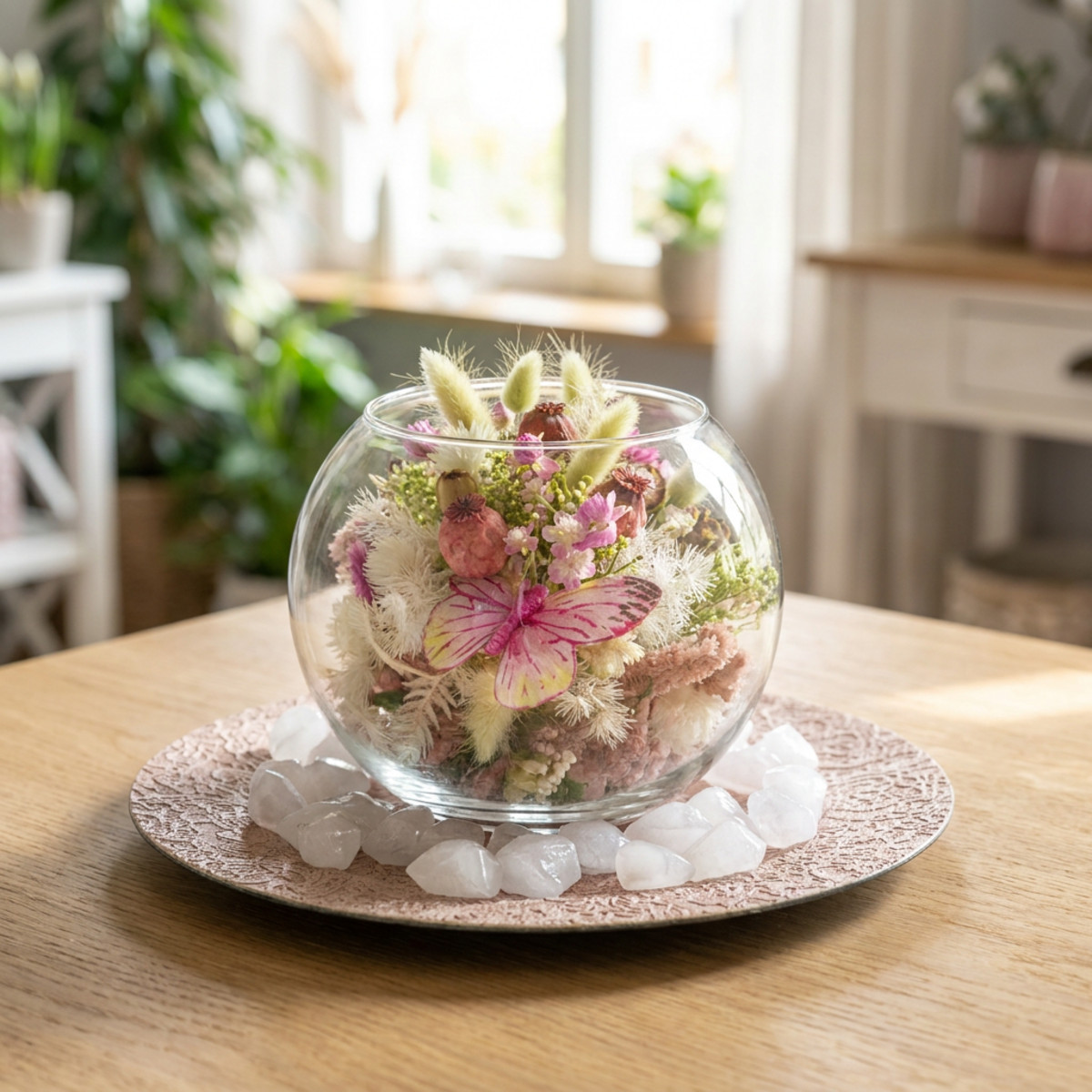 Kugelvase recyceltes Glas rund Ø15cm H11cm