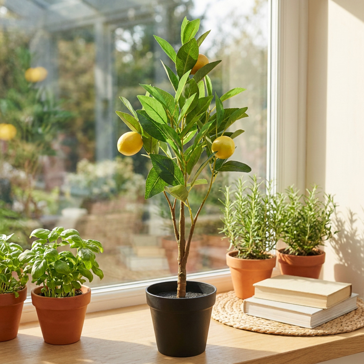 Künstlicher Zitronenbaum 58 cm Gelb-Grün