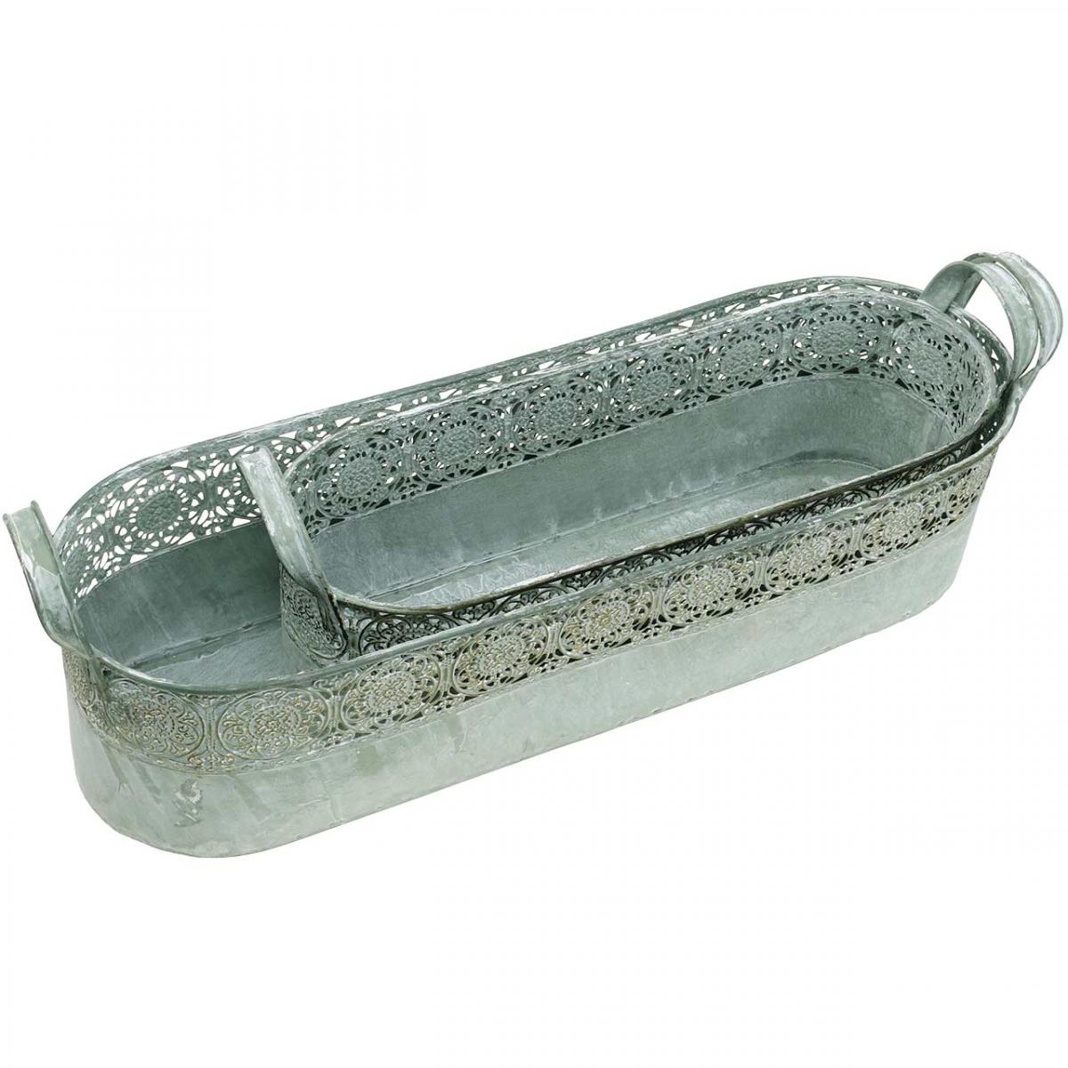 Floristik24.at Pflanzkasten Metall mit Griffen Pflanzgefäß Vintage