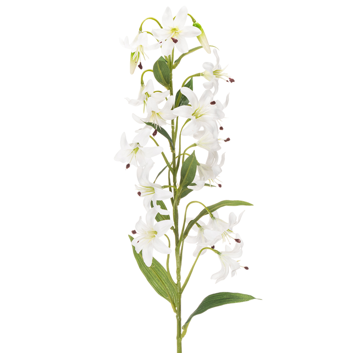 Künstlicher Lilienzweig Weiß 80cm Innenbereich