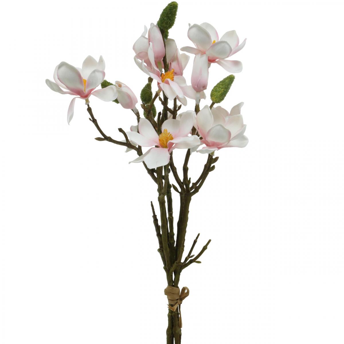 Künstliche Magnolienzweige – 4 Stück, Braun, 57 Cm Hoch, Aus Kunststoff, Für Herbst- & Wohn-Deko