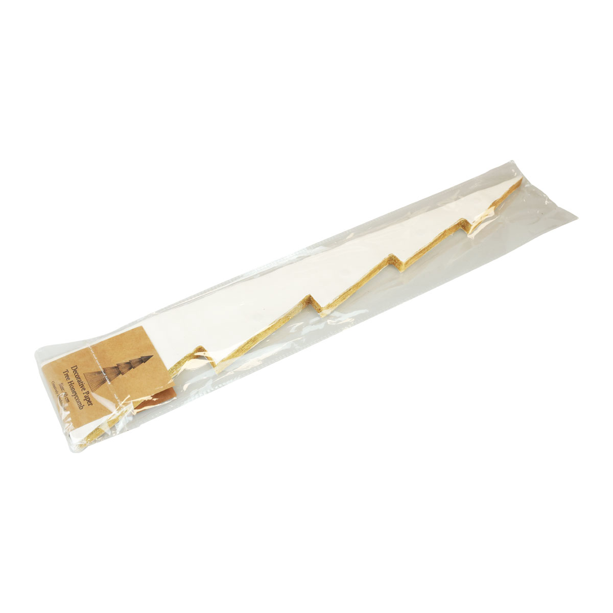 Floristik24.at Papier Weihnachtsbaum Papier Tannenbaum Weiß, Gold H60cm