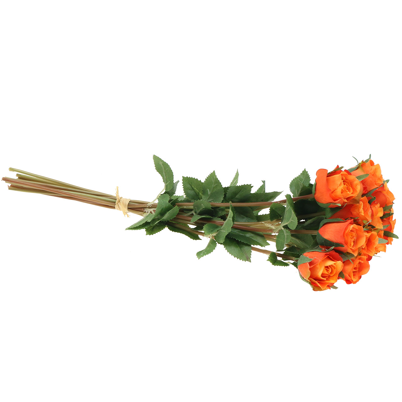 Rose Bauernrose Seidenblume Kunstblume Kunstpflanze orange L 41 cm 180249 F7 