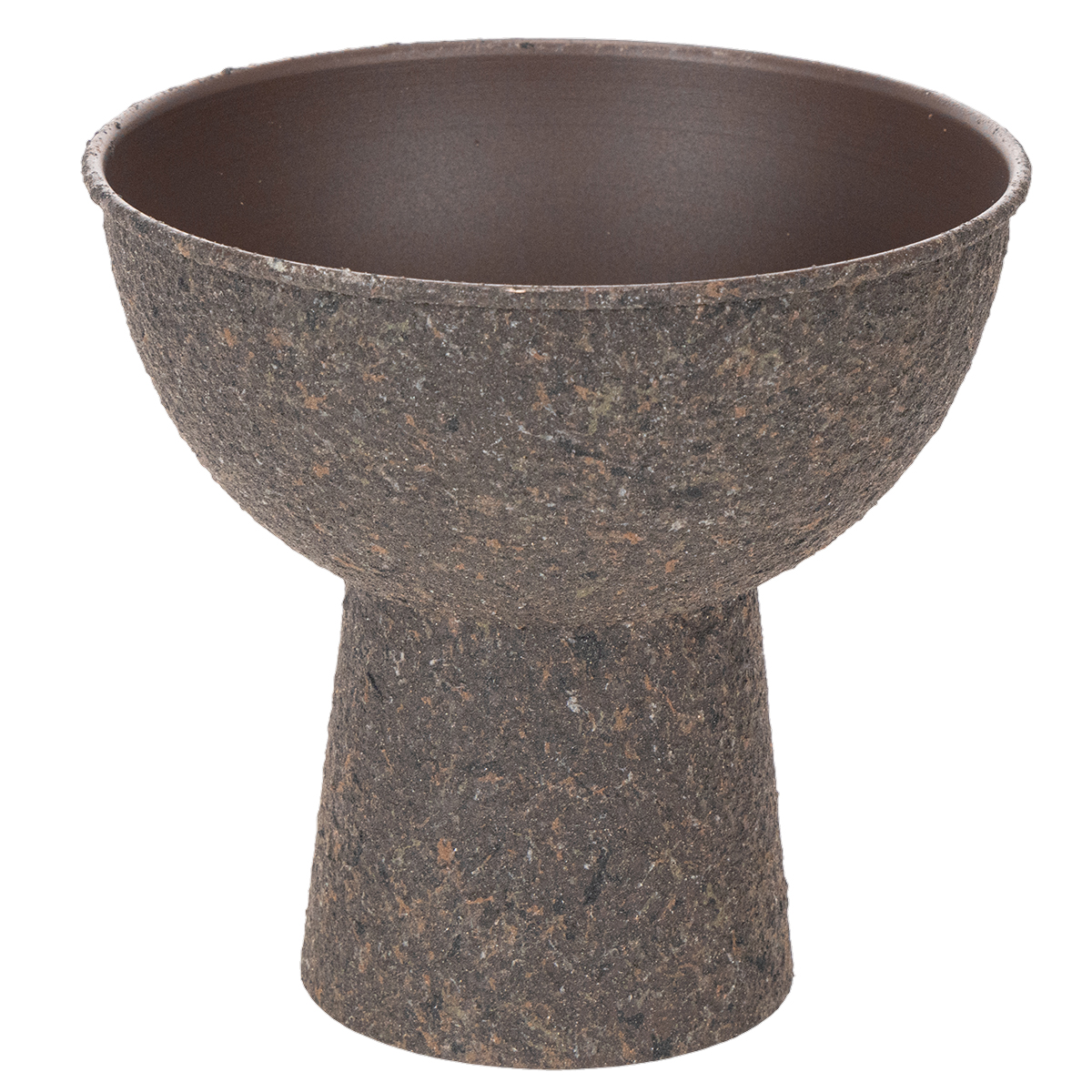 Runde Metallschale Braun Ø18cm für Dekoration