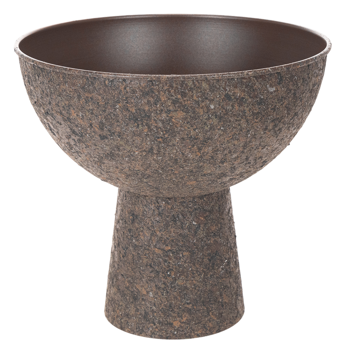 Runde Pflanzschale Metall Braun 25 cm Innenbereich