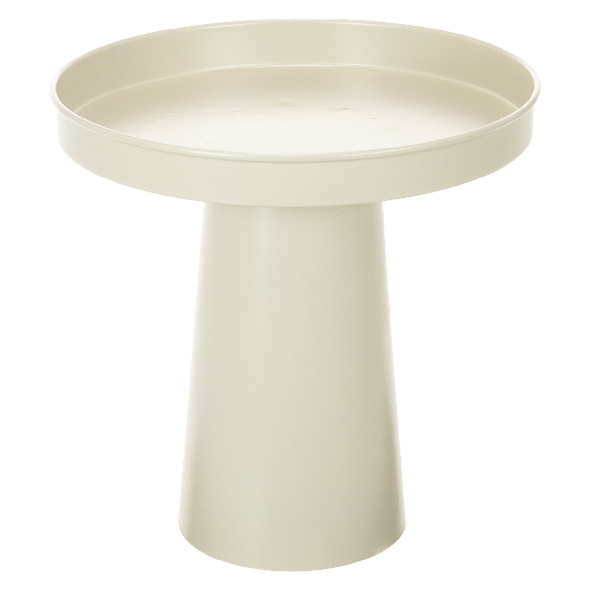 Rundes Metall-Tablett Grau 20 cm für Dekoration