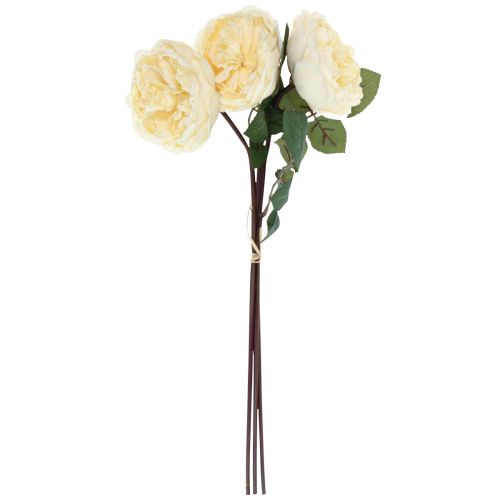 Artikel Künstliche Rosen wie echt Creme Kunstblumen 48cm 3St