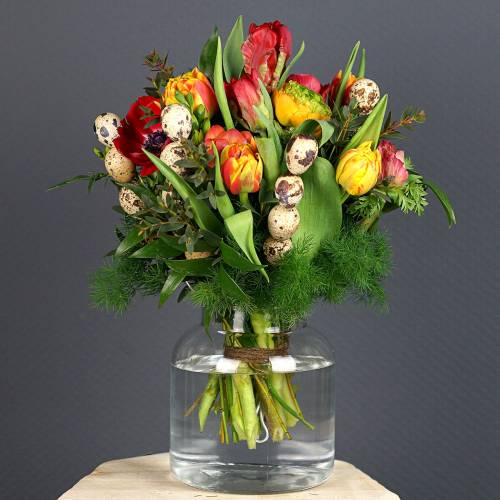 Floristik24 Glasvase Ø14cm H16,5cm