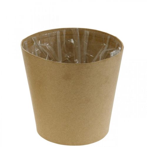 Floristik24 Papier-Blumentopf, Pflanztopf, Übertopf Natur Ø13cm H12,5cm 4St