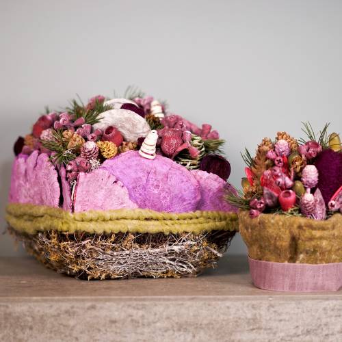 Floristik24 Kissen Moos / Rebe 20x20cm 3St