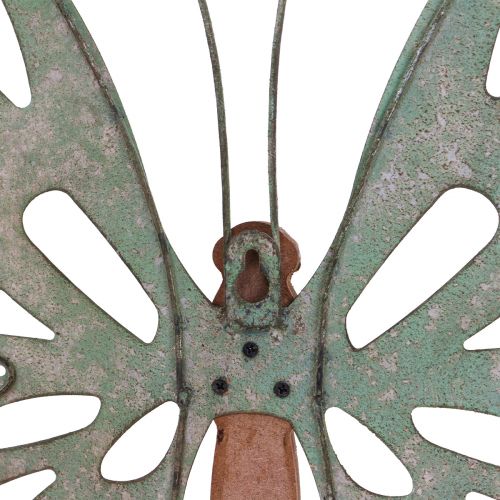 Floristik24 Wanddeko Schmetterling Deko Metall Holz Vintage 46×43cm