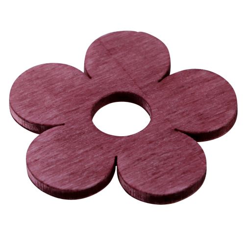 Artikel Streudeko Holz Blumen Tischdeko Rosa Lila Weiß Ø4cm 72St