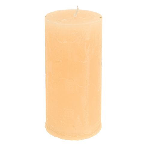 Durchgefärbte Kerzen Apricot Hell Stumpen 50×100mm 4St