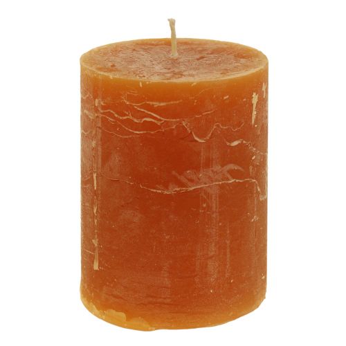 Stumpenkerzen Dunkelorange Durchgefärbt Sunset 60x80mm 4 St