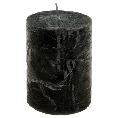 Schwarze Kerzen Durchgefärbt Stumpenkerzen 85x120mm 2 St