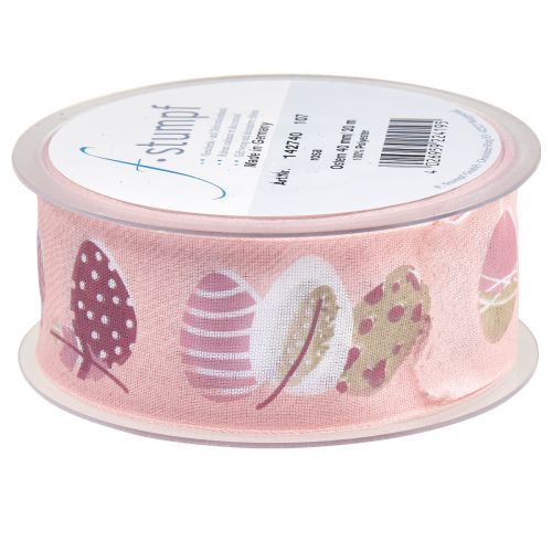 Artikel Geschenkband Ostern Dekoband Ostereier Rosa 40mm 20m