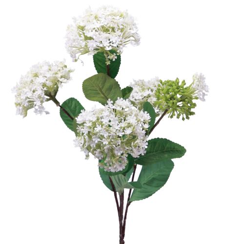 Floristik24 Kunstblume Schneeball Pflanze Virburnum Weiß Ø8cm 64cm