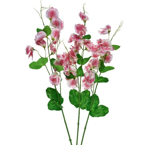Floristik24 Kunstblumen Rosa Weiß Wicke Vicia Gartenblumen 61cm 3St