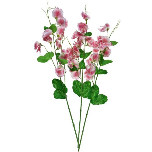 Floristik24 Kunstblumen Rosa Weiß Wicke Vicia Gartenblumen 61cm 3St