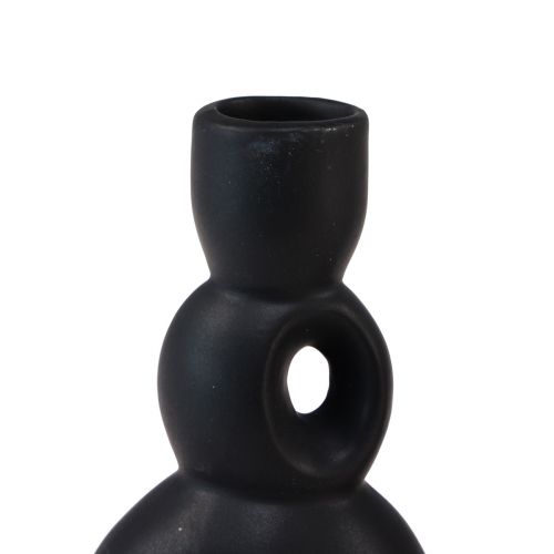 Artikel Kerzenhalter Keramik Kerzenständer Schwarz H13cm 2 St