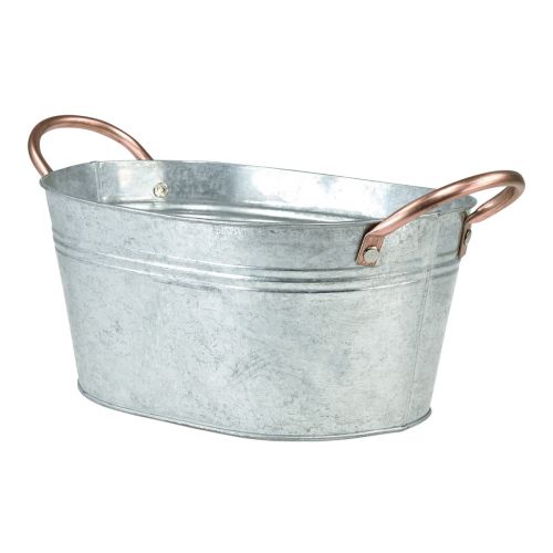 Artikel Blumenschale mit Griffen Schale Metall Zweifarbig 23×15,5×10,5cm