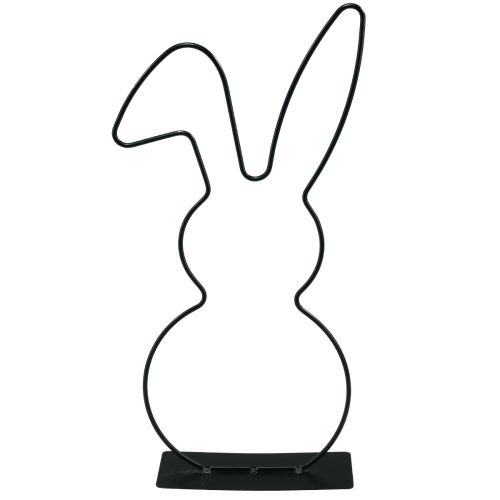 Floristik24 Deko Hase Schwarz Metall Aufsteller Ostern 30cm 4 St