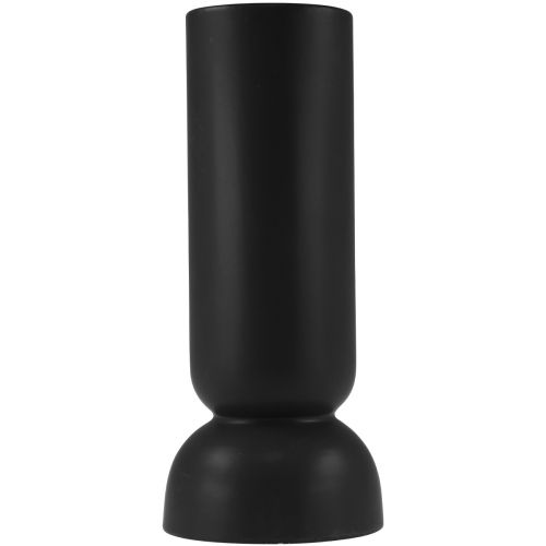 Floristik24 Keramik Vase Schwarz Modern Oval Form Ø11cm H25,5cm