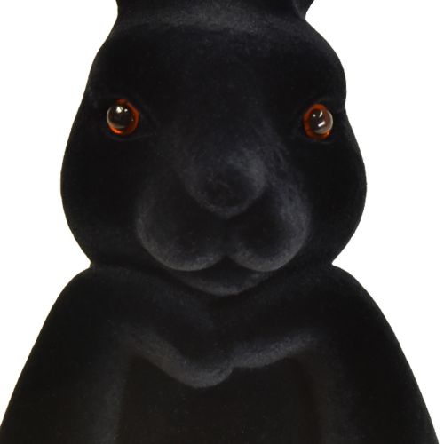 Artikel Hasenbüste denkend Schwarz Beflockt – 2. Wahl – Ostern 16,5×13×27cm