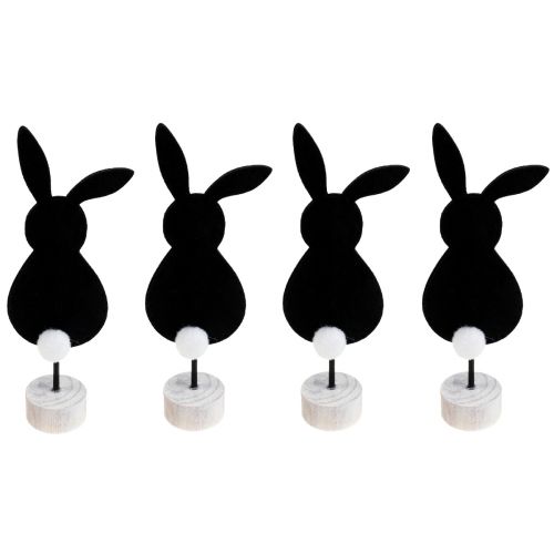 Artikel Aufsteller Tischdeko Osterhasen Filz Schwarz 28,5cm 4 St