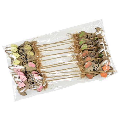 Artikel Blumenstecker Holz Osterstecker Hase mit Brille 8,5cm 12 St