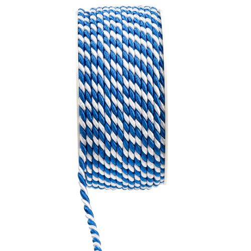 Floristik24 Kordel Blau Weiß Geschenkband Dekokordel Dekoband 25m