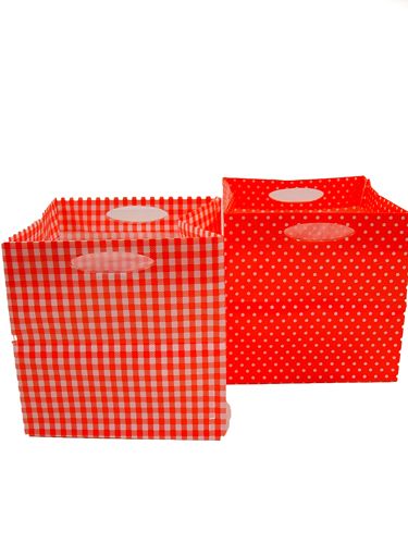 Plastiktasche 12x12cm 12St. rot