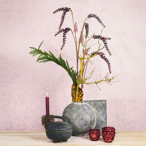 Artikel Dekovase Vase Keramik Antik Optik Bronze Grau 30×20×24cm