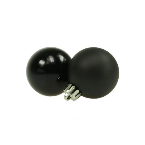 Floristik24 Weihnachtskugel Plastik Ø4cm Schwarz 16St