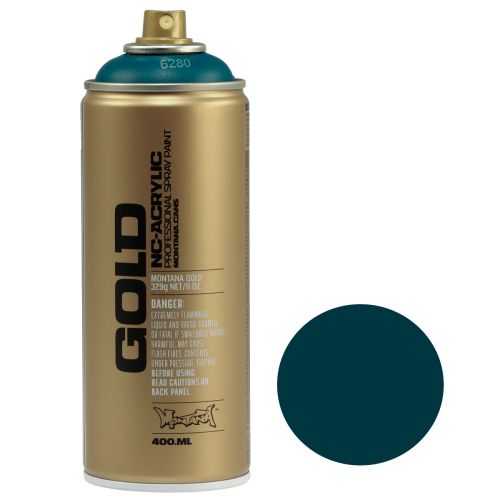 Floristik24 Sprühfarbe Lackspray Petrol Montana Gold Blau Matt 400ml