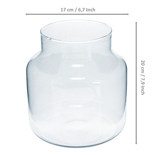 Artikel Glasvase Rund Blumenvase Groß 100% Recyceltes Glas H20 Ø17cm
