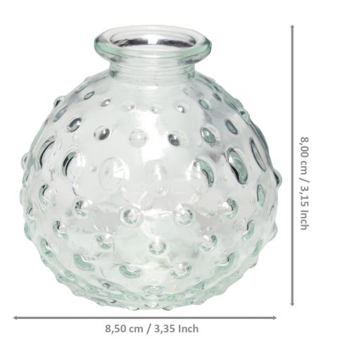 Floristik24 Kleine Glasvase Kugelvase Vase klar Ø8,5cm H8cm