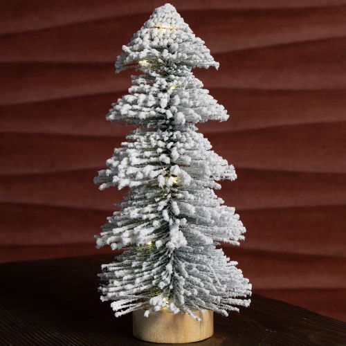Artikel Mini Weihnachtsbaum mit LED Beleuchtung verschneiten Ästen Dekoration 28cm