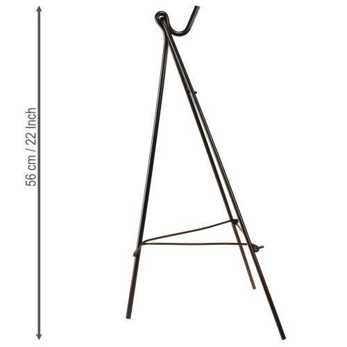 Artikel Kranzhalter stehend mit Haken Schwarz Metall Staffelei H56cm