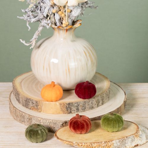 Artikel Beflockte Mini Kürbisse für Herbstdeko, Tischdekoration und Bastelprojekte