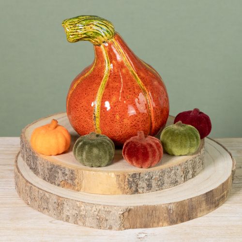 Artikel Beflockte Mini Kürbisse für Herbstdeko, Tischdekoration und Bastelprojekte