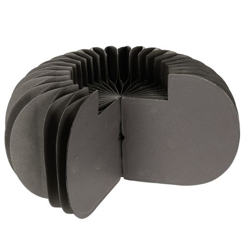 Set Papier-Dekoring Kürbis, dunkelgrau, 24 cm, 4 Stück | Floristik24.at