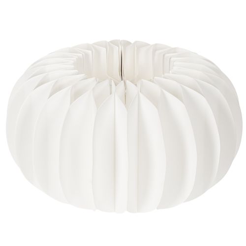 Wabenpapier Kürbis rund 24 cm weiß für Trockenblumen und Herbstdekoration 4 Stück