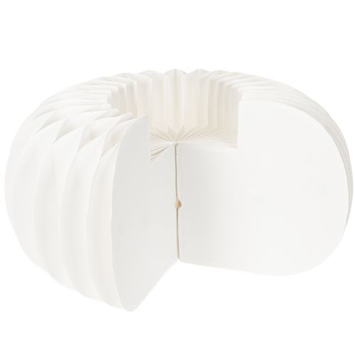 Wabenpapier Kürbis rund 24 cm weiß für Trockenblumen und Herbstdekoration 4 Stück | Floristik24.at