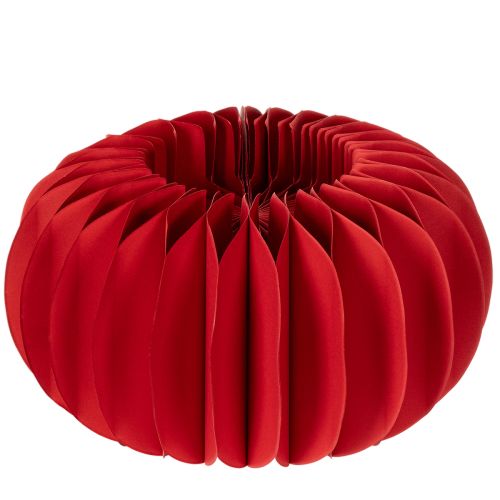 Papierkürbis Rot Wabenpapier 24 cm 4er Set für Tischdekoration