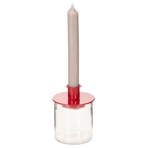 Rundes Windlicht aus klarem Glas, Teelichthalter, 8 cm, 3er-Set | Floristik24.at