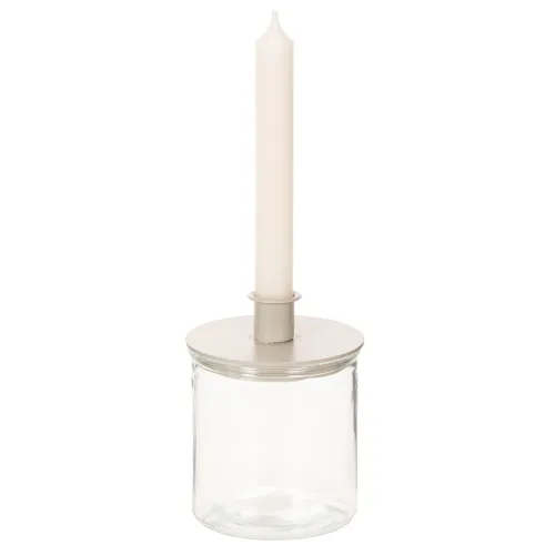 Glas Windlicht rund 12 cm klares Glas 2er Set | Floristik24.at