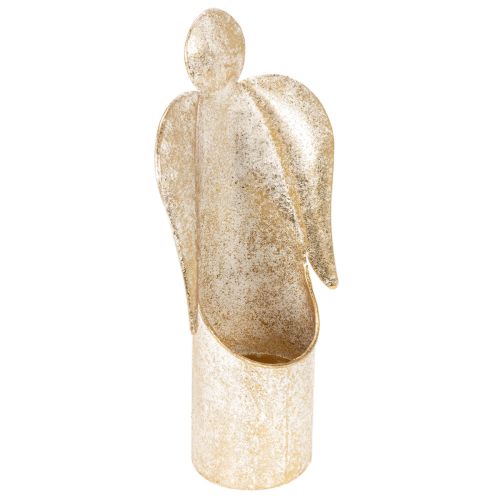 Kerzenhalter Engel Figur Metall Gold 27 cm Innenbereich