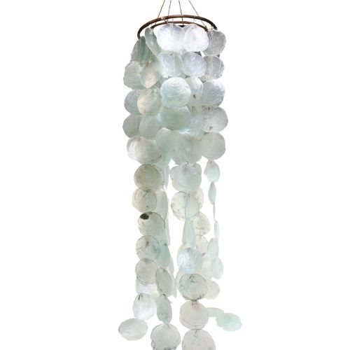 Floristik24 Capiz Windspiel Hängedeko Muscheldeko Grün Ø29cm 160cm