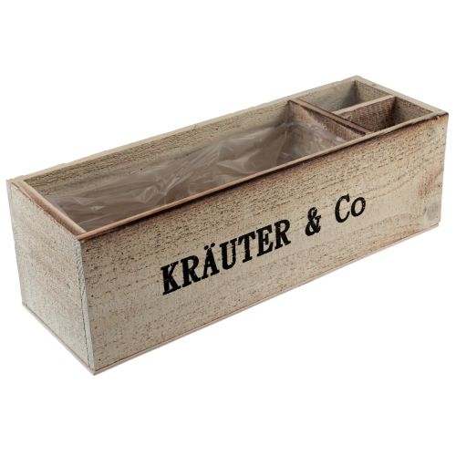 Floristik24 Kräuterkiste Holz Kräuterkasten Natur 39×13×12cm